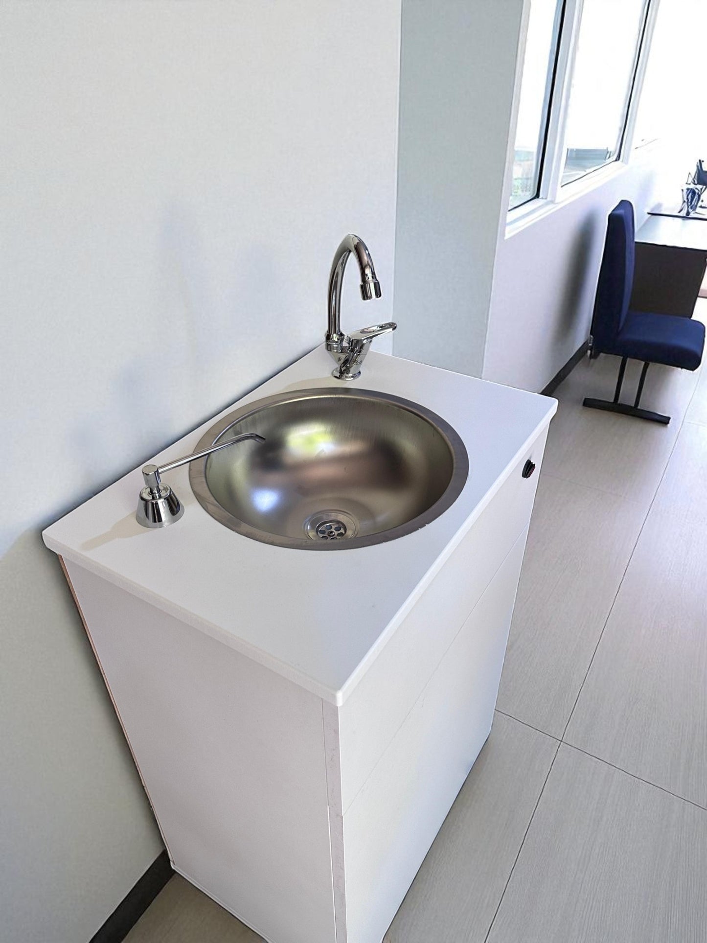 Portable Sink with Hydro Pump | Mobile Hand Wash Station | Silent Electric Water Pump Sink | Rolling Hygiene Unit for Clinics, Salons, Offices
