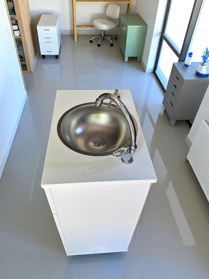 Portable Sink with Hydro Pump | Mobile Hand Wash Station | Silent Electric Water Pump Sink | Rolling Hygiene Unit for Clinics, Salons, Offices