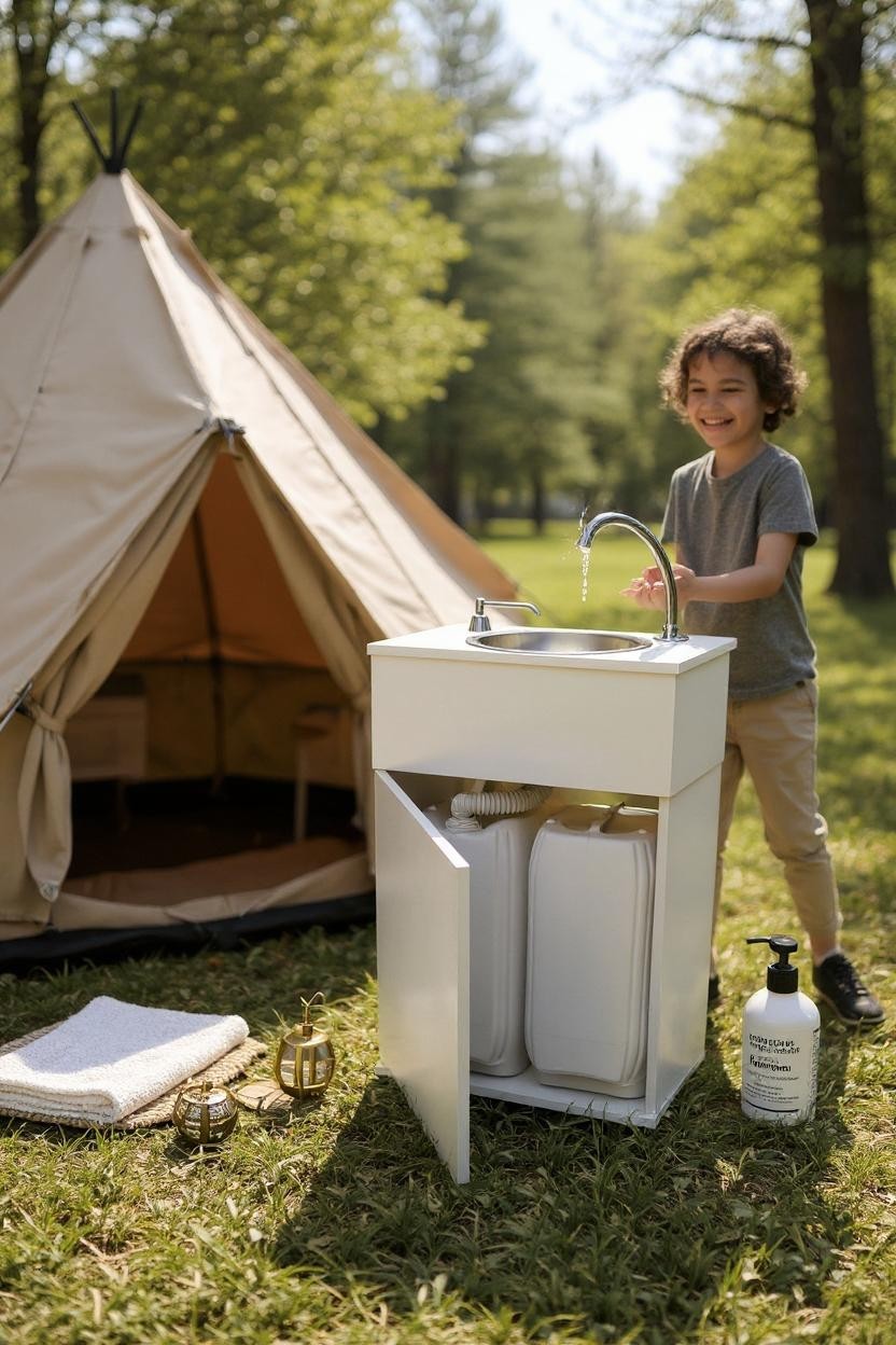 Portable Sink with Submersible Pump | Mobile Hand Wash Station | Compact Rolling Sink for Salons, Clinics, Events & Offices
