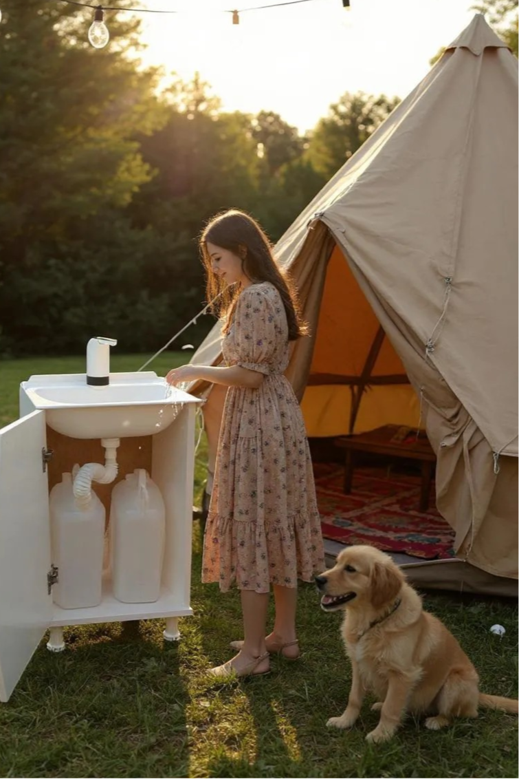 Portable Hand Wash Sink Station - Self-Contained Mobile Basin for Outdoor Events, Food Stalls, Camping, Workshops & Hygiene Needs